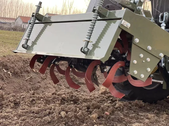 Tractors Müller T18 Tractor with Front Loader, Bucket, Bale Forks, Rotary Tiller, Plough and Trailer