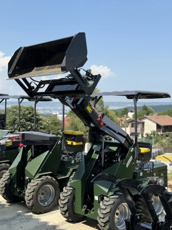 Skidsteer Accessories for Müller S0.7, S1.0 and S1.2 High dump bucket